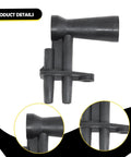 Five Venturi Tube Nozzles Set For Boiler Repair And Home Maintenance, Top Notch Temperature Resistant PP Nozzles, 4.8cm by 3.6cm