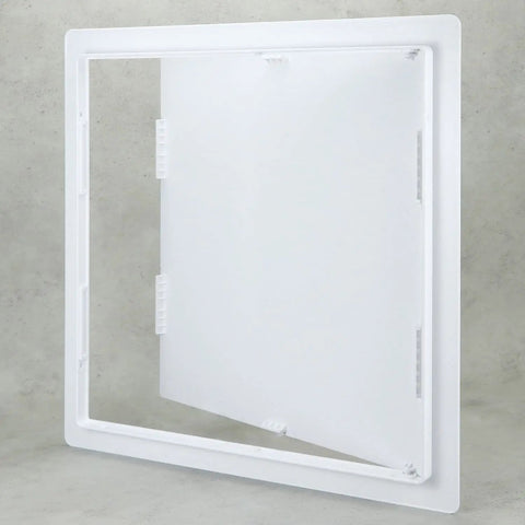 Heavy Duty Plastic Access Panel For Drywall 18x18 Inch Removable wall door showcasing smooth flush finish and durable ABS material.