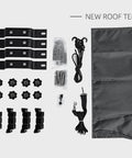 Rooftop Tent Mount Bracket Kit With Quick Release Clamp For Roof Racks And Crossbars, Universal SUV Fit, components displayed