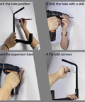 4 Pack Ceiling Mounted Garage Hooks For Overhead Storage Utility Ladder Hangers installation steps with drill and screws