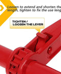 Close-up view of mechanism on Two Pack Ratchet Chain Binder Five Sixteenths To Three Eighths Inch Heavy Duty Load Binders 5400 Lbs Working Load Limit 19000 Lbs Breaking Strength 25 Inch Hook To Hook For Truck Or Flatbed Trailer
