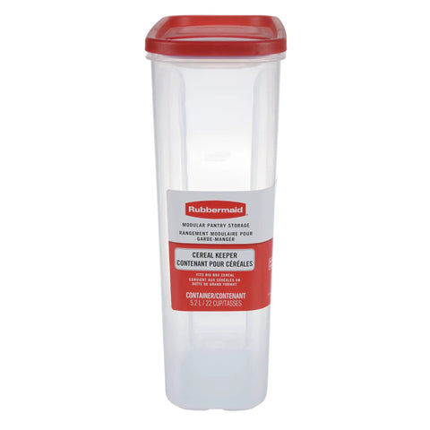 Modular Cereal Keeper Large For Pantry Organization, Space Saving Cereal Container With Recessed Flip Top Lid For Easy Pour