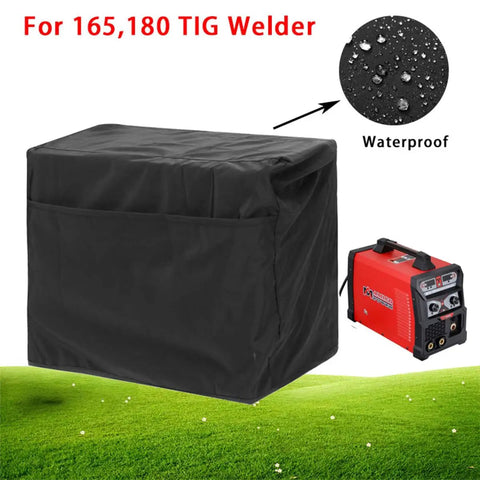 Waterproof Collapsible Welder Cover For Diversion 165 And 180 TIG Welders in black vinyl with waterproof detail