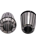 Two ER32 collets from Shank Chuck Tool Set With Eleven ER32 Collets Spanning From One Eighth To Three Quarters Inch Includes One ER32 Shank One Wrench Pro Grade For Milling Lathe And Drilling Machines