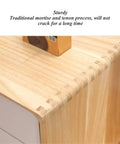 Solid Wood Desk Drawer Cabinet Organizer For Office And School Supplies, A4 File Storage with hand-polished edges shown