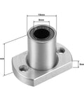 LMH8UU Two Side Flange Linear Ball Bearing Set, 8mm Bore, 15mm Outer Diameter, 24mm Length, Sealed Chrome Steel Ball Bearing