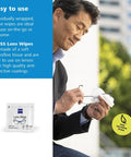 ZEISS Pre-Moistened Lens Cleaning Wipes, 200-count; white packet with ZEISS logo