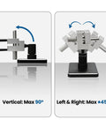 Killer Mini Vise And Badass Clamping Station For Gunpla Model Building With Hella Precise Grip displaying maximum angle adjustments.