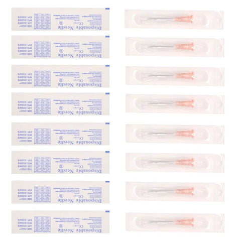 Sterile 18 Gauge 1 Inch Luer Lock Needles Pack Of 100 Disposable Individually Wrapped For Lab Research Industrial Use