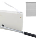 Roller Blinds Cord Winder With Solid Crank Handle, white ABS frame for smooth window shutter belt rewinding and reliable tension control.