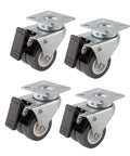 Top Shelf Heavy Duty Two Inch Twin Caster Wheels With Locking Brake And True 360 Swivel Action Smooth As Butter Tpr Rubber Floor Guards Industrial Grade Built Tough For Furniture Gear, two-inch wheels with locking brake.