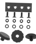 Sturdy Metal Barn Door Track Connector Kit For No Drama Smooth Operation Black Replacement parts and mounting plate