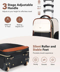 Roller Backpack For Women 2 In 1 Convertible Suitcase And Carry On Bag with adjustable handle and silent wheels