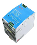 24V DC Industrial DIN Rail Power Supply With 480W Output, 20A Max, Universal 85-264VAC Input, Built-In Active PFC, Silver and Blue