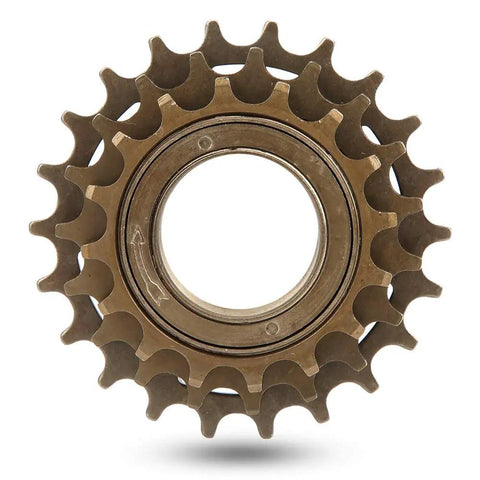 Close-up of a metal 3 Speed Threaded Bicycle Freewheel With 16 19 22T Sprockets For Mountain And Road Bikes Metal Replacement Part