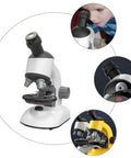 Kid Friendly High Definition Microscope Learning Set For Safe Easy Observation And Hands On Science Exploration Rotatable Viewing