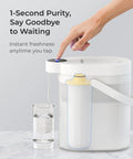 EWFLY Water Filter Replacement For ED11W ED12W ED09W ED21W Dispenser shown dispensing water into glass