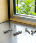 Heavy Duty Lift Off Steel Flag Hinges Weld On For Door Removable Door Hinges Quiet Operation Smooth Swing High Strength Steel Flag Hinges For Industrial And Home Use, two silver hinges and bolts