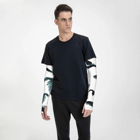 Cooling Ice Silk Arm Sleeves Feature Dope Auto Mechanic Prints For Reliable Sun Shielding During Yard Work Or Jogging Unisex Stretchy Build Ensures Snug Fit Plus Lasting Comfy Wear On Hot Summer Days