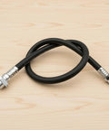 Premium 32 Inch Brass Drysuit Inflate Hose Tube With Secure Rubber Body Fitting For Safe Diving And Air Supply Management In Cold Or Warm Water Sessions To Stop Leaks Under Pressure. Black 32 inch brass drysuit inflate hose with rubber fitting