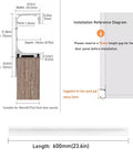 Installation diagram for Concealed Cupboard Handles G Type Kitchen Pulls For Cabinets And Wardrobes In White Aluminum Low Profile Finger Edge Design.
