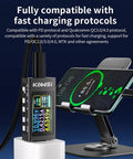 USB C Power Meter Tester With LCD Display Digital Multimeter For PD 3.1 Protocol Testing Type C Voltage And Current Meter Fast Charging Up To 240W 40V 12A Handy USB C Voltage Tester For Your Charging Gear