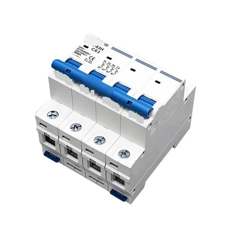 Heavy Duty Mini Circuit Breaker Providing Rock Solid Overload Protection And Instant Short Circuit Shutdown To Keep Home And Auto Electrical Panels Running Like A Charm With Zero Downtime Or Headaches, viewed from front