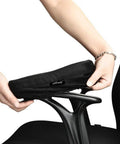 Applying Ergonomic Memory Foam Armrest Pads For Office And Gaming Chairs, Comfy Elbow And Forearm Cushions With Stretch Fit, Black Set Of 2
