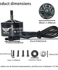 900Kv Brushless Drone Motor For Multirotors With 3 To 6S Battery And 9 To 11 Inch Propeller Max 1300W Power Outer Rotor Three Phase Design