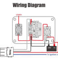 3 In 1 Universal 12V Racing Ignition Switch Panel With Red Start Button And On Off Toggle Wiring Diagram