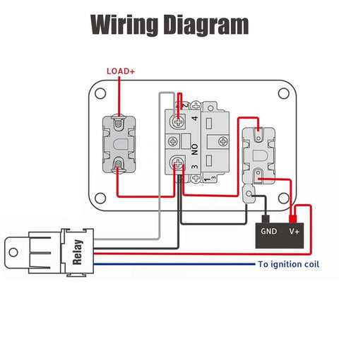3 In 1 Universal 12V Racing Ignition Switch Panel With Red Start Button And On Off Toggle Wiring Diagram
