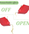 12 Pack Gas Can Vent Caps Kit Premium Brass Gas Tank Vent Cap With Viton Seals showing liquid flow in 'off' and 'open' positions.