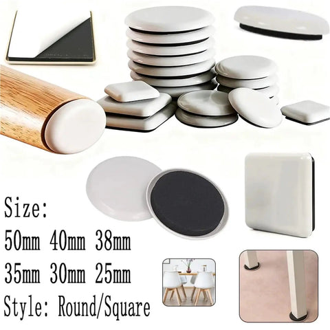 Chair Pads Floor Protectors For Chairs And Tables Self Adhesive Felt Pads Rubber Feet Glide Cushions displayed in various sizes