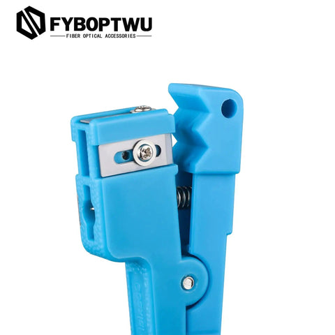 Blue Coaxial Cable Stripping Cutter Tool With Four Beefy Blades And Jacket Stripper For Coaxial And Fiber Optic Cables, Cable Cutter And Crimper 45-162 And 45-163, Pro Grade DIY Tech Gear