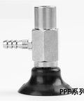 Heavy Duty PFYK Pneumatic Vacuum Suction Cup for Industrial Manipulator, featuring large nitrile silicone nozzle and robust suction capacity.