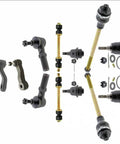 Front Suspension Kit With Sway Bar Links Ball Joint Pitman Arm Idler Arm Tie Rod End For Chevy Silverado 1500 2001 2002 6.0L V8