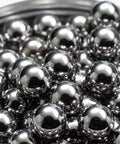 Stainless Steel Ball Bearings Set For Knots And Macrame, Heavy-Duty Hardware For Home Repairs, close-up of shiny steel bearings