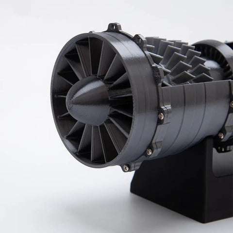 1 To 18 Scale Turbofan Engine Model Kit With Functional Jet Engine And 3D Printed Components Plus LED Light For Ultra Realistic Aircraft Simulation And STEM Education 50 Piece Set, front view