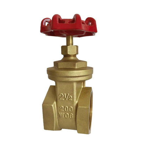 Brass Gate Valve Two And A Half Inch DN65 NPT Brass Female Threaded Rotary Globe Valve For Water Gas And Fuel Lines