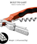 Two Pack Waiter Corkscrew Wine Opener Set With Foil Cutter And Bottle Opener Double Hinged Pro Grade Wine Key For Servers And Bartenders Durable Stainless Steel And Zinc Handle Easy Cork Removal