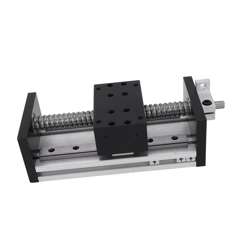 Precision Linear Motion Guide Actuator With Hand Wheel For CNC X Y Z Axes, 100mm Stroke aluminum alloy stage rail with smooth ball screw.