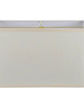 Transitional Rectangle Hardback Lamp Shade With Spider Construction, Ivory Off White, 16 Inch Wide, Height 10 Inches, Front View