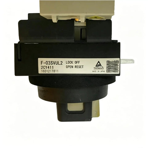 Mitsubishi NF50-SVFU breaker with F-03SVUL2 external handle, 54mm DIN rail mount, for CNC control cabinets