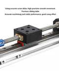 Pro Grade Electric CNC Linear Stage Actuator With 300mm Cross Sliding Table showing screw slides and premium sliding table.