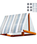 All Season Protection 43 By 90 Inches Swing Set Canopy Replacement Tarp Made From Waterproof 600D Oxford Cloth For Backyard Playsets Easy Install With Six Corner Snaps Stripe Pattern.