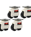 Heavy Duty Swivel Caster Set With Easy Adjustable Leveling Feet For Workbenches And Machine Tools with aluminum alloy base.