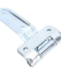 8 Inch Trailer Door Hinge Strap For Metal Cargo Utility RV Side Door Enclosed Hinges With Offset Bent Design shown in close-up