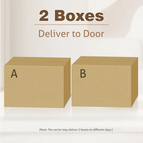Shipping boxes A and B for Cozy Leather 360 Degree Swivel Rocker Recliner With Massage, Side Pockets And Cup Holders