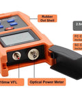 2 In 1 Optical Power Meter And Visual Fault Locator For Fiber Optic Testing With Rechargeable Battery, Six Wavelengths, Ports View