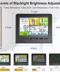 All In One WiFi Weather Station For Home And Garden With Indoor And Outdoor Sensors, dimensions 6.5x5.3 inches